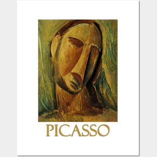 The Head of a Woman (1908) by Pablo Picasso Posters and Art